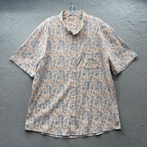 Faherty Breeze Shirt Short Sleeve Hemp Faded Floral Liberty Resort Men’s 2XL